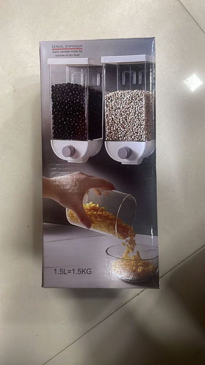 1.5kg 1500ml Self Adhesive Cereal Dispenser Wall Mounted Box