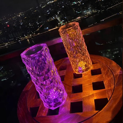 16 Colors Rose LED Crystal Touch Table Lamp