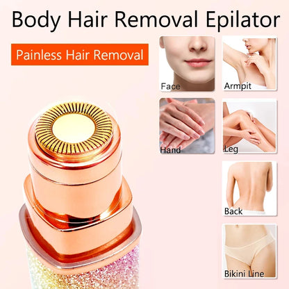 Portable 2 IN 1 Women Epilator Electric Painless Hair Remover