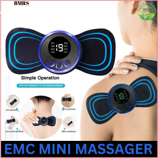 Pack Of 2 Ems Butterfly Portable Neck Massager Rechargeable